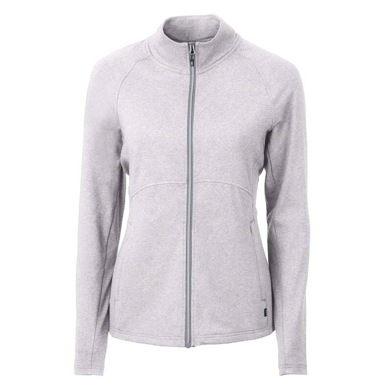 カッターアンドバック レディース アウター ジャケット・ブルゾン ニット Cutter & Buck Adapt Knit Heatherecycled Womens Full Zipolished Heather ヘザー｜ReVida 店