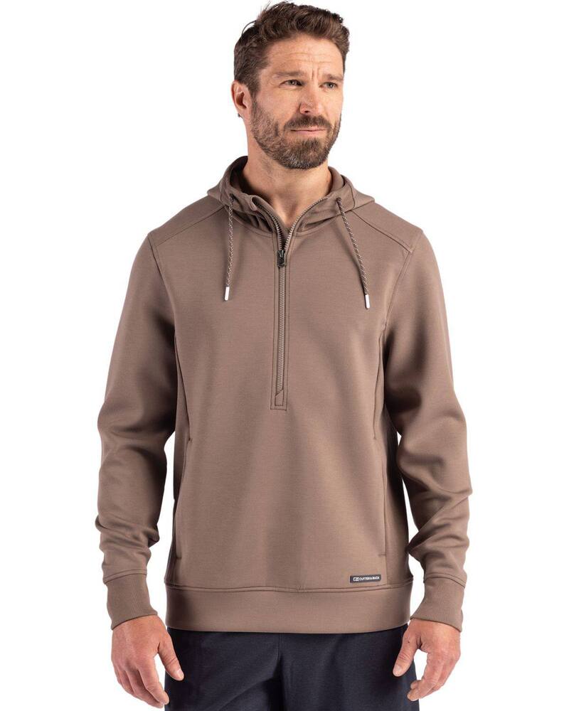 カッターアンドバック レディース アウター ジャケット・ブルゾン ハーフジップ パーカー Cutter & Buck Roam Eco Half Zip Recycled Mens Pullover Hoodie Mushroom｜ReVida 店 21,586円