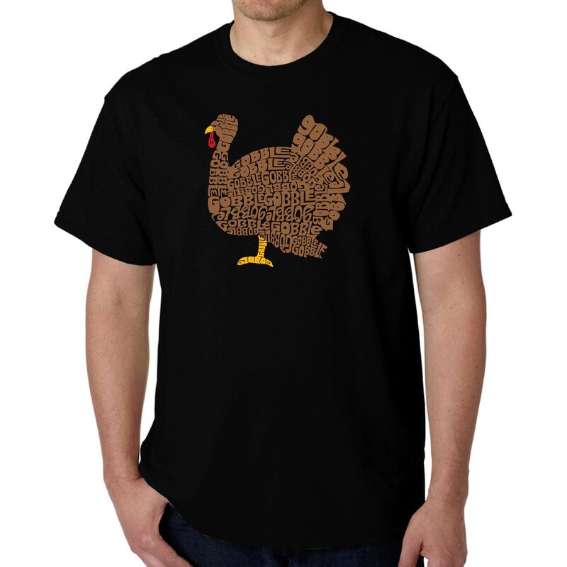 エルエーポップアート レディース トップス Tシャツ LA Pop Arthanksgiving - Men's Word Art-Shirt Black ブラック