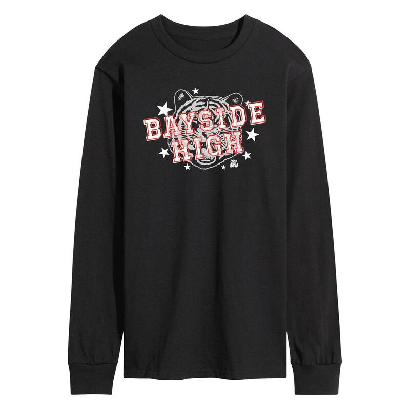 アニメキャラクター レディース トップス Tシャツ グラフィック Licensed Character Men'saved By The Bell Tiger Long Sleeve Graphic Tee Black ブラック｜ReVida 店