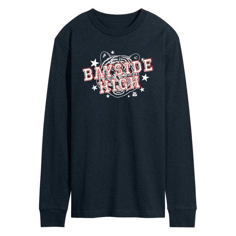 アニメキャラクター レディース トップス Tシャツ グラフィック Licensed Character Men'saved By The Bell Tiger Long Sleeve Graphic Tee Navy ネイビー|ReVida 店
