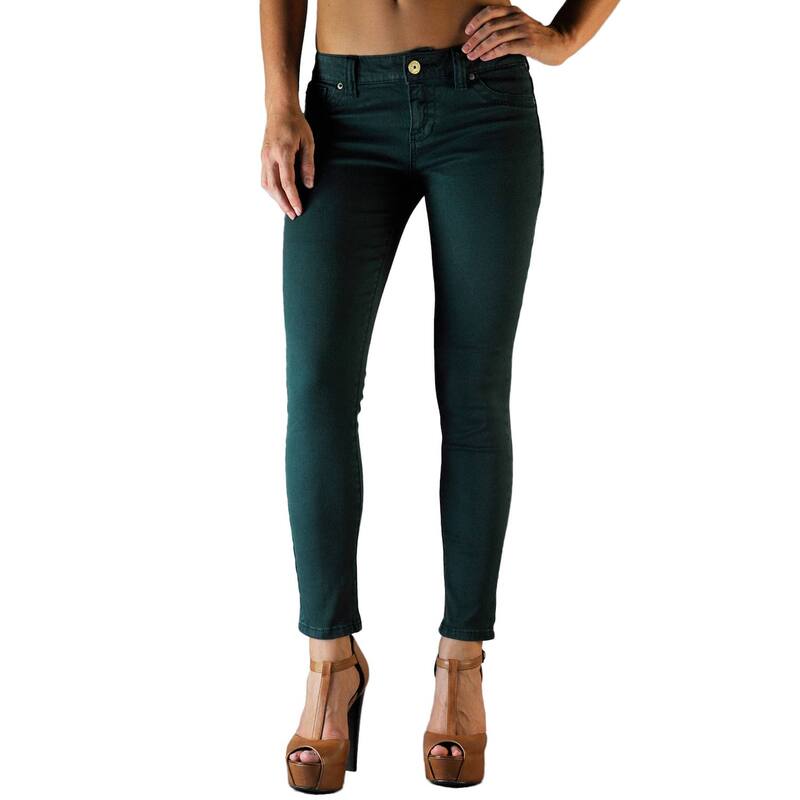 ポエティック ジャスティス レディース ボトムス デニムパンツ スリムフィット ジーンズ Poetic Justice Women'slim Fit Stretch Color Denim Skinny Jeans Viridian Green グリーン|ReVida 店