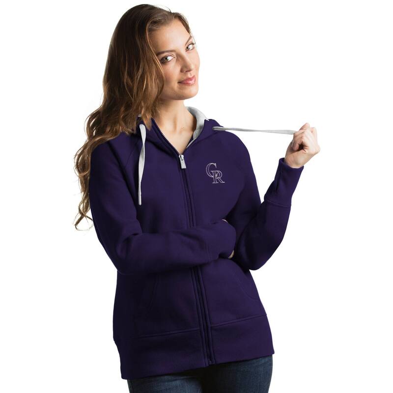 アンティグア レディース トップス Tシャツ パーカー Women's Antigua Colorado Rockies Victory Full-Zip Hoodie Rck Purple パープル|ReVida 店