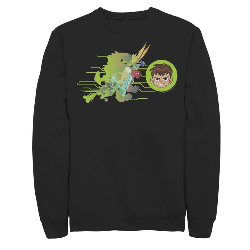 アニメキャラクター レディース トップス Tシャツ スウェット Licensed Character Men's Ben 10 Aliens Charge Sweatshirt Black ブラック