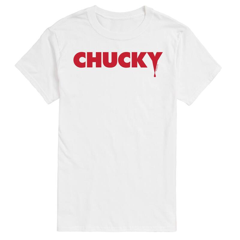 アニメキャラクター レディース トップス Tシャツ トール ロゴ グラフィック Licensed Character Big & Tall Chucky Logo Graphic Tee White ホワイト