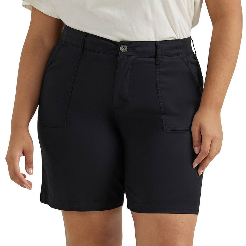 リー レディース ボトムス ハーフパンツ・ショーツ プラスサイズ ショートパンツ Plusize Lee FLEX TO GO Utility Bermuda Shorts Black ブラック