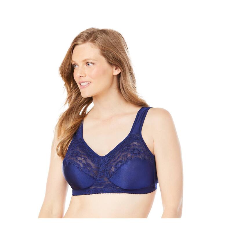 コンフォート チョイス レディース アンダーウェア ブラジャー プラスサイズ Comfort Choice Women's Plusizeasy Enhancer Wireless Bra Evening Blue ブルー