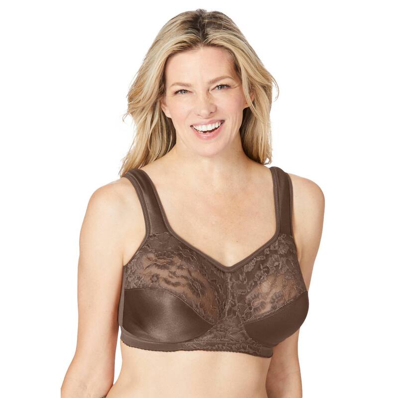 コンフォート チョイス レディース アンダーウェア ブラジャー プラスサイズ Comfort Choice Women's Plusizeasy Enhancer Wireless Bra French Toast