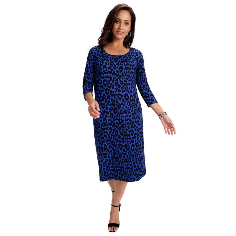 ジェシカロンドン レディース トップス ワンピース プラスサイズ Tシャツ コットン Jessica London Women's Plusize Stretch Cotton T-Shirt Dress Dark Sapphire Classic サファイア