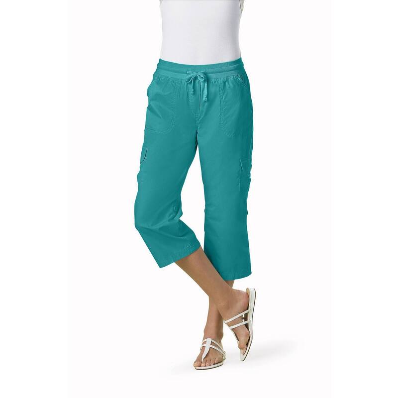 ウーマン ウィズイン レディース ボトムス カジュアルパンツ プラスサイズ プチ キャップ Woman Within Plusize Petite Convertiblength Cargo Capri/Bermuda Waterfall