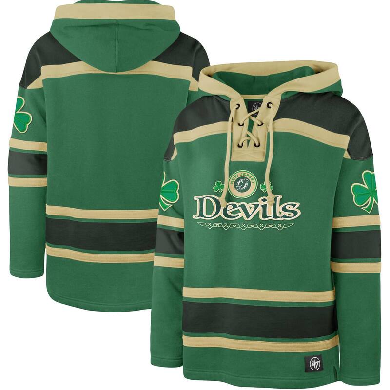 フォーティセブンブランド レディース トップス Tシャツ レース ジャージー パーカー 47 Brand Men's '47 Kelly Greenew Jersey Devilst. Patrick's Day McLucky Superior Lacer Pullover Hoodie Nhl Green グリーン 25,056円