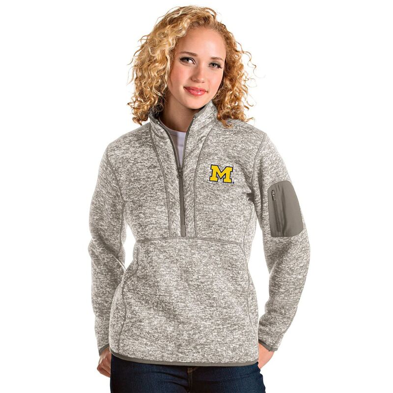 アンブランデッド レディース トップス Tシャツ Unbranded Women's Antigua Michigan Wolverines Fortune Half-Zipullover Mic Beige ベージュ 20,286円