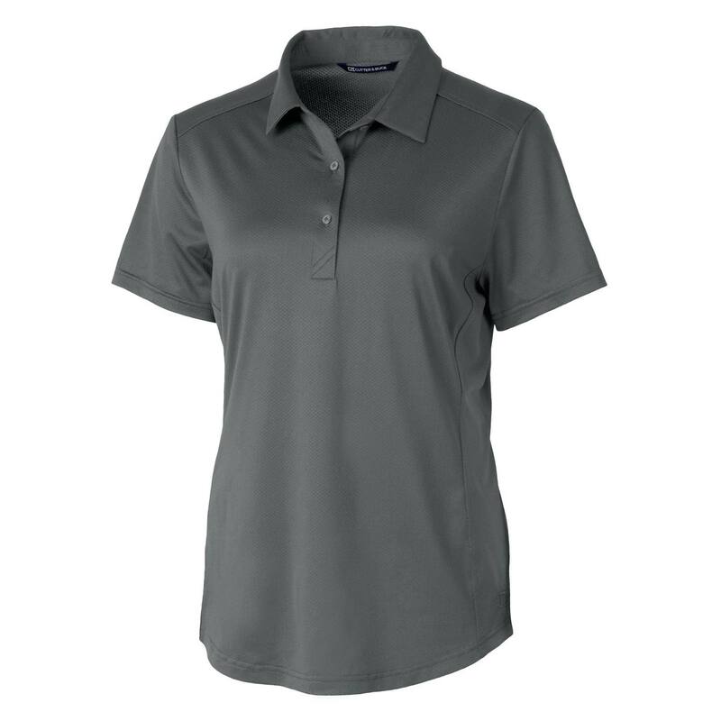 カッターアンドバック レディース トップス シャツ Cutter & Buck Prospectextured Stretch Womenshort Sleeve Polo Elemental Grey グレー｜ReVida 店