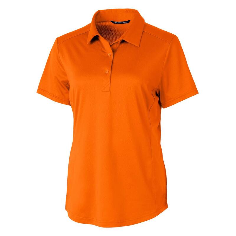 カッターアンドバック レディース トップス シャツ Cutter & Buck Prospectextured Stretch Womenshort Sleeve Polorange Burst オレンジ｜ReVida 店