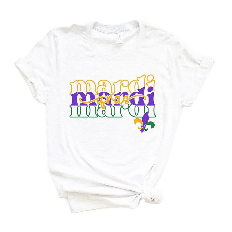 Simply Sage Market レディース トップス Tシャツ グラフィック Simply Sage Market Mardi Stacked Cursive Short Sleeve Graphic Tee White ホワイト