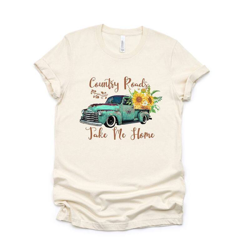 Simply Sage Market レディース トップス Tシャツ グラフィック Simply Sage Market Country Roads Truck Short Sleeve Graphic Tee Cream クリーム