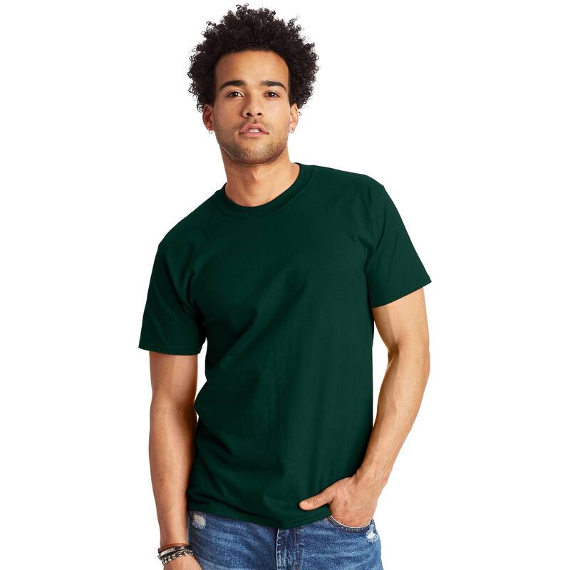 ヘインズ レディース トップス Tシャツ トール コットン Big & Tall Hanes Beefy-T Heavyweight Cotton Undershirt Deep Forest フォレスト