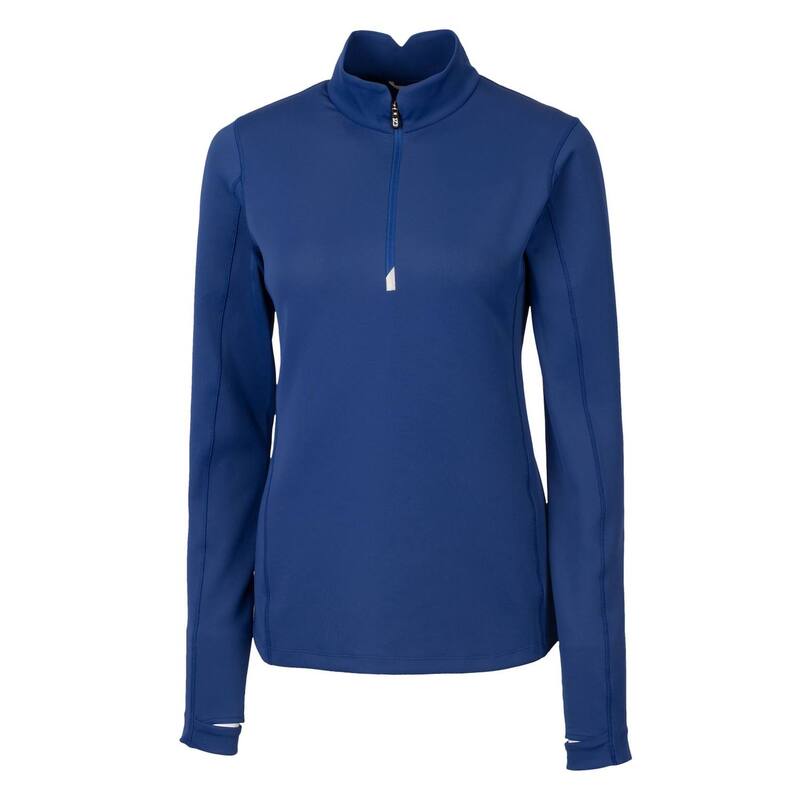 切断機アンドうしろ側 レディース アウター 上衣・上衣 ハーフジップ Cutter \u0026 Buck Traverse Stretch Quarter Zip Womens Pullover Tour Blue 青色