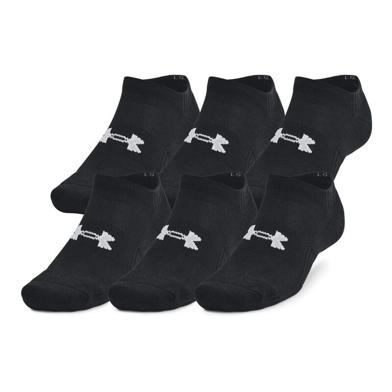 アンダーアーマー レディース アンダーお召しもの ソックス 綿織物 Men\u0027s Under Armour Training Cotton 6-Pack No Show Socks Black 黒いこと