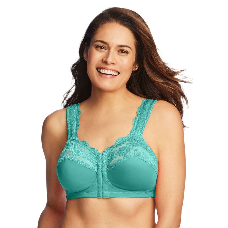 コンフォート より分ける レディース アンダー御召しもの ブラ つけ加える大きさ Comfort Choice Women\u0027s Plusize Front Close Wireless Gel Strap Braquatic Green 緑であること