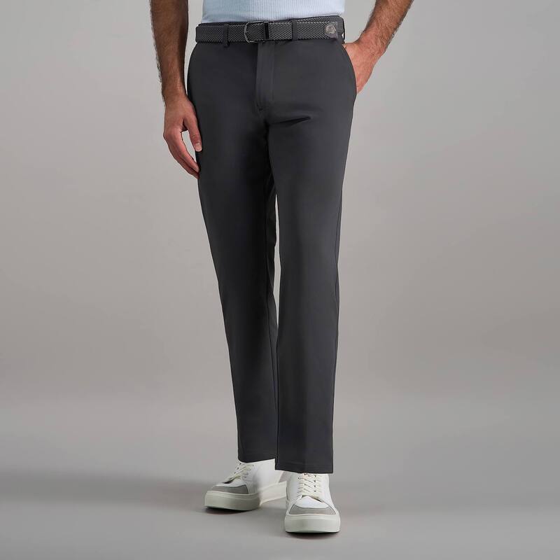 ハガー レディース ボトムス カジュアルパンツ Men's Haggar Sportravel Performance Straight Fit Flat Front Pants Dk Grey グレー|ReVida 店