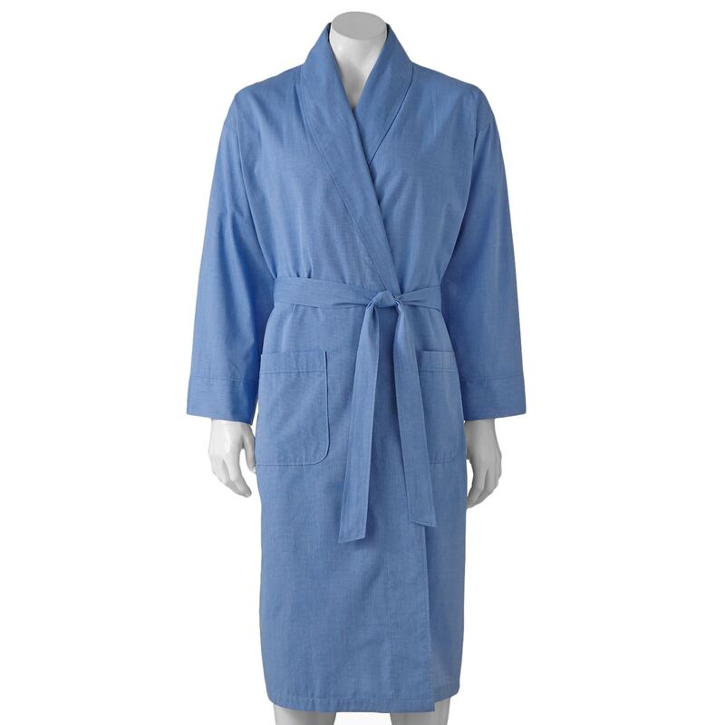 ヘインズ レディース アンダー御召しもの ナイト爵御召しもの トール Big \u0026 Tall Hanes Lightweight Woven Shawl Robe Blue 青碧