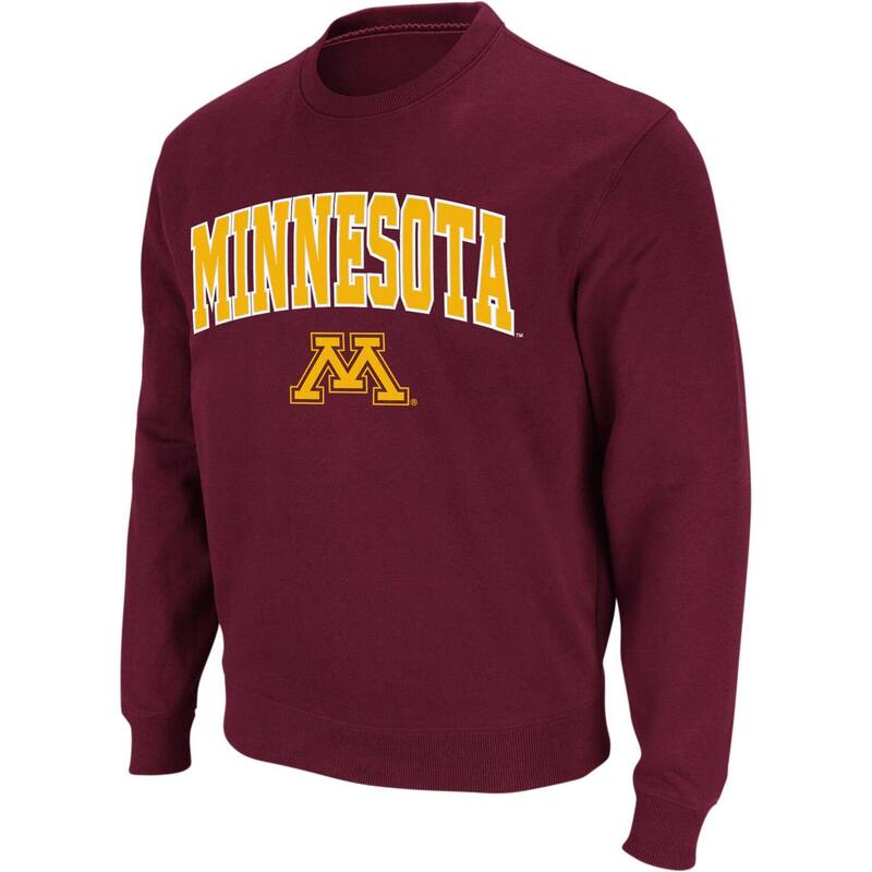 コロシアム レディース トップス Tシャツ クルーネック スウェット ロゴ Men's Colosseumaroon Minnesota Golden Gophers Arch & Logo Crew Neck Sweatshirt Min Red レッド