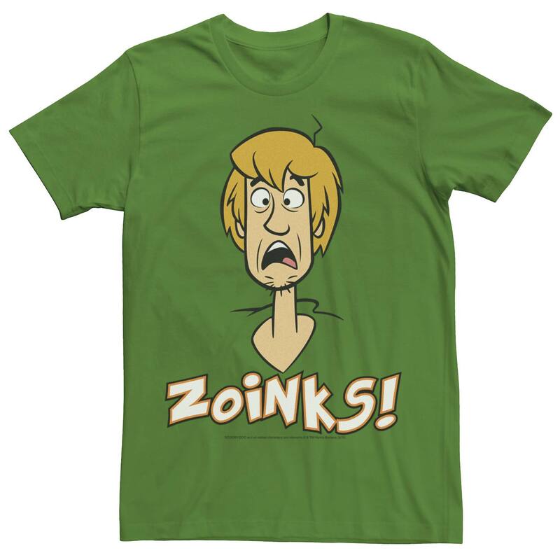 アニメキャラクター レディース トップス Tシャツ Licensed Character Men'scooby-Doo Shaggy Scared Zoinks Portraitee Kelly