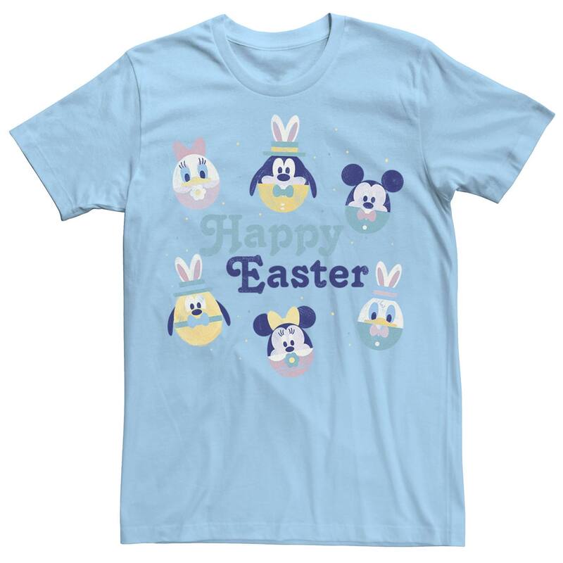 ディズニー レディース トップス Tシャツ Disney's Mickey & Friends Men's Happy Easter Eggs Tee Light Blue ブルー 7,300円