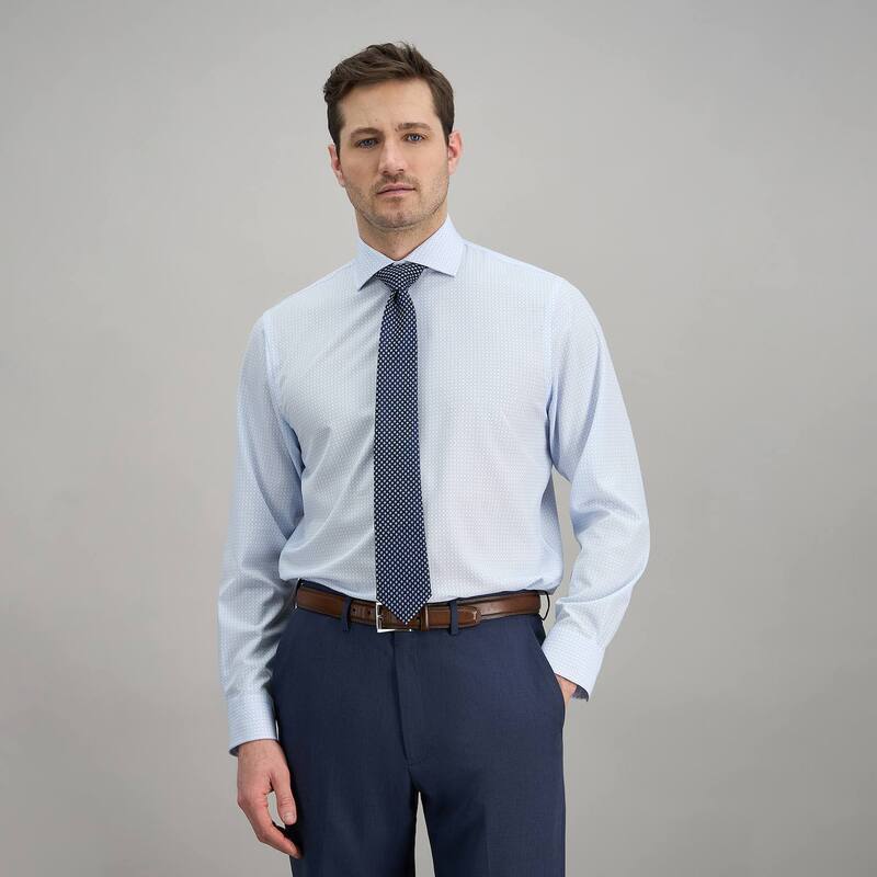 ハガー レディース トップス プルオーバー Men\u0027s Haggar Smart Wash Classic Fit Wrinkle Free Dresshirt Azure