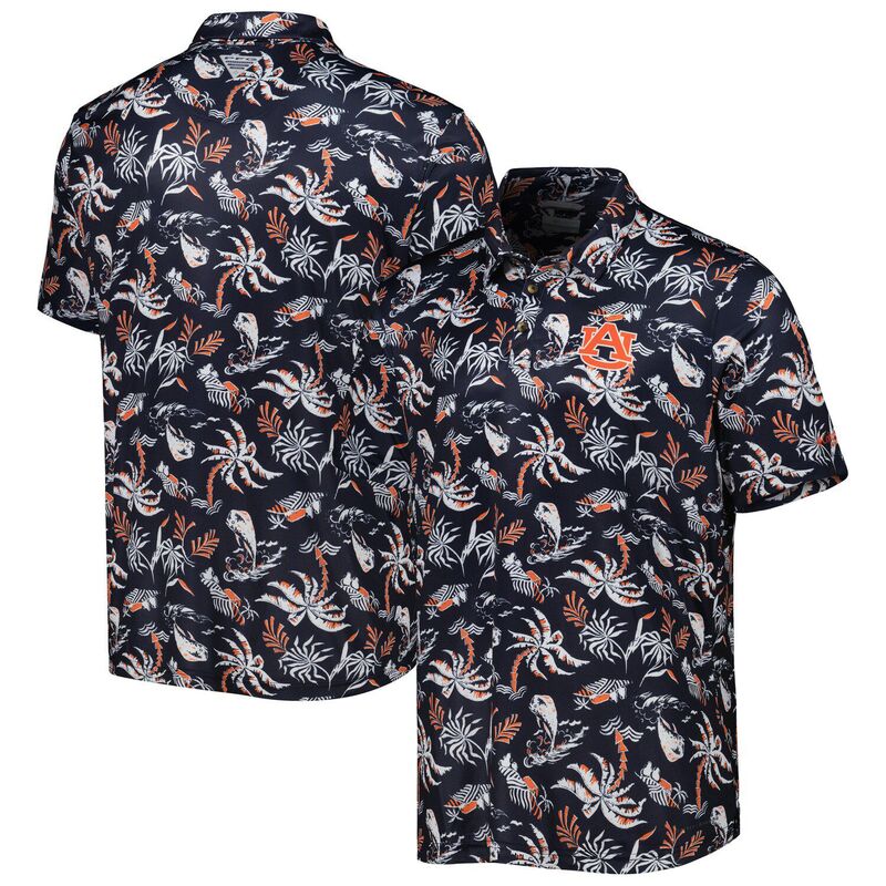 アンブランデッド レディース トップス Tシャツ ポロシャツ Unbranded Men's Columbia Navy Auburn Tigersuper Terminal Tackle Omni-Shade Polo Aub Navy ネイビー