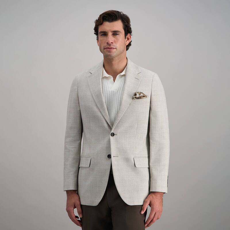 ハガー レディース アウター 上衣・上衣 厚地の外套 Men\u0027s J.M. Haggar Premium Tailored-Fit Sport Coat Stone 石ころ コート・ジャケット-レディースファッション