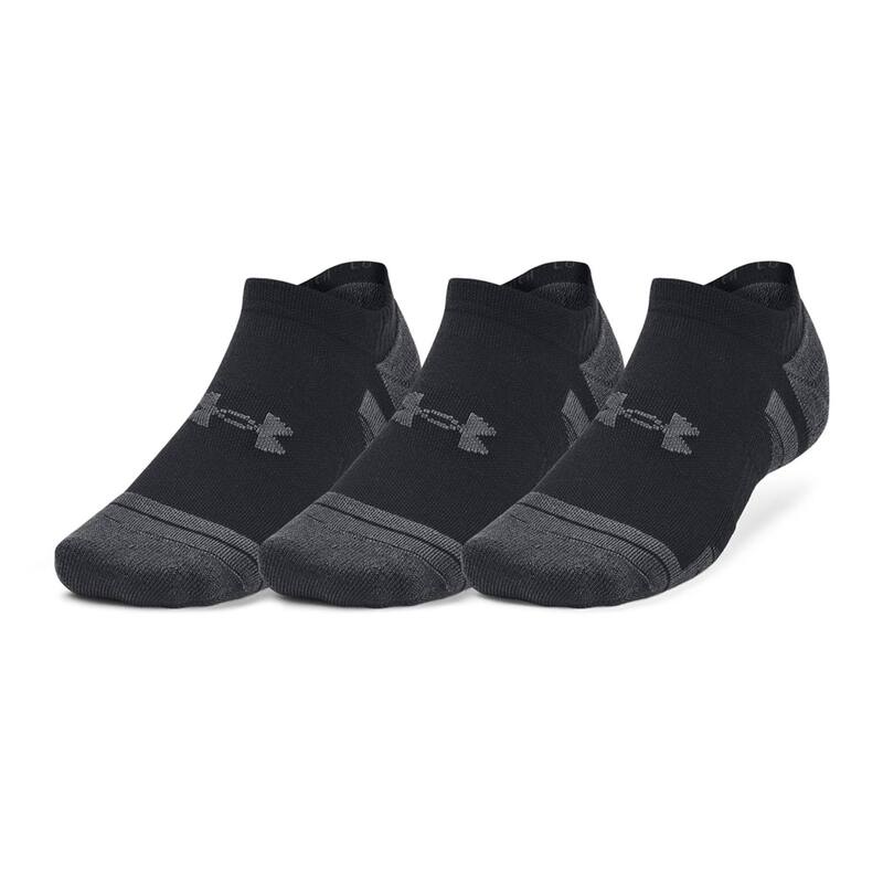 アンダーアーマー レディース アンダーウェア 靴下 Men's Under Armour Performance Tech 3-Pack No Show Socks Black ブラック