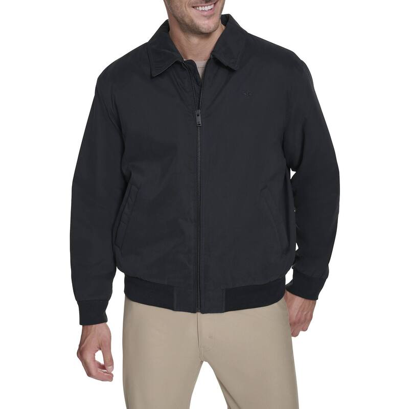 ドッカーズ レディース アウター ジャケット・ブルゾン トール Big \u0026 Tall Dockers Microtwill Bomber Jacket Black ブラック