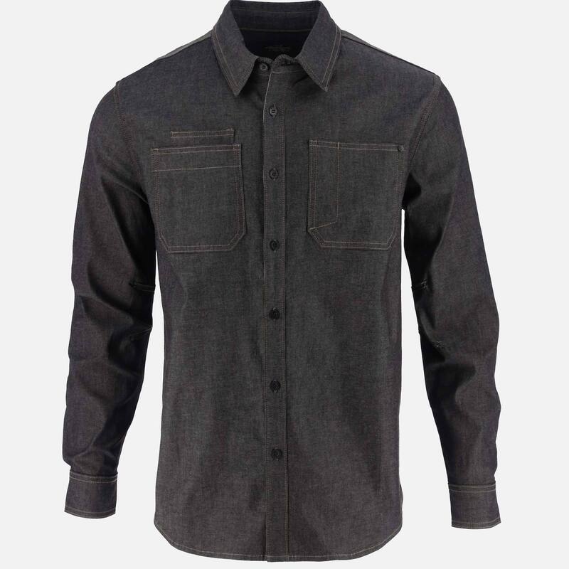 ソロ好ましい レディース トップス プルオーバー ヴィンテージ ジーンズ Men\u0027s Thorogood Workwear Vintage Stretch Denim Long Sleeve Button Up Shirt Black Denim 黒いこと