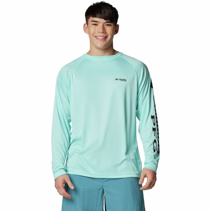コロンビア レディース トップス プルオーバー Men\u0027s Columbia PFG UPF 50 Terminal Tackle Long Sleeve Shirt Gulf Stream