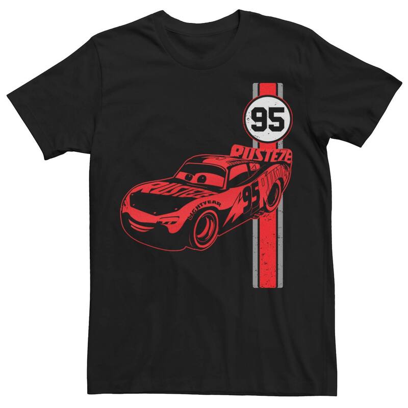 ディズニー ピクサー レディース トップス Tシャツ ジャージー Disney / Pixar's Cars 3 Lightning McQueen Men's Jersey Tee Black ブラック