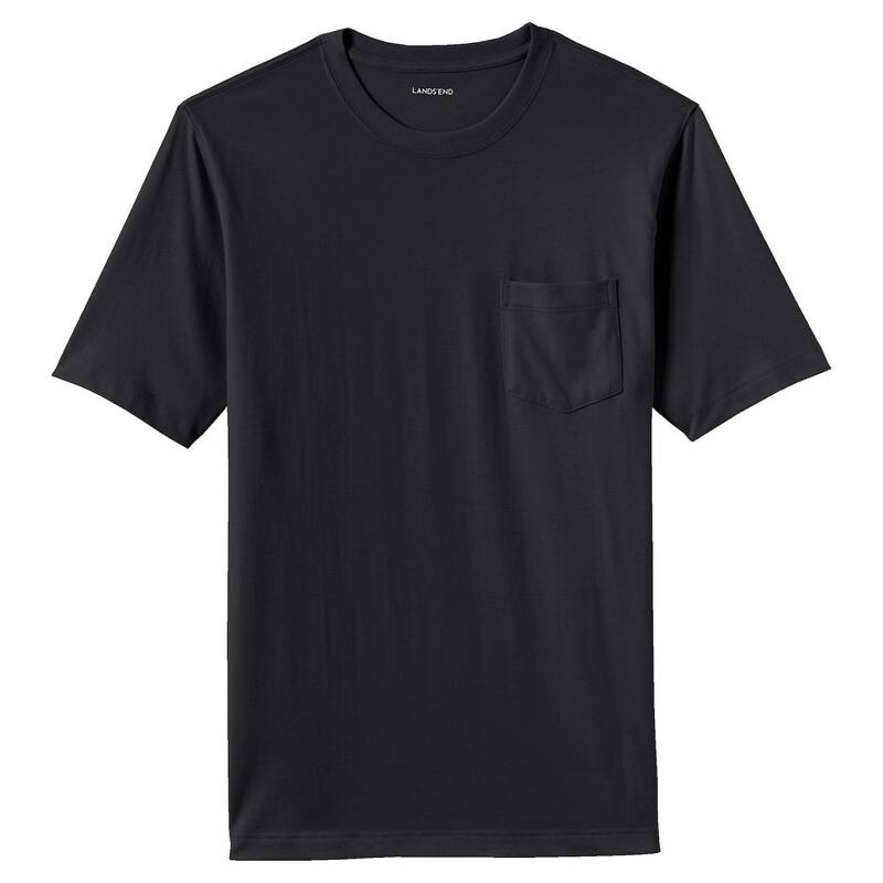 ランズエンド レディース トップス Tシャツ トール Big & Tallands' End Super Pocketee Black ブラック｜ReVida 店