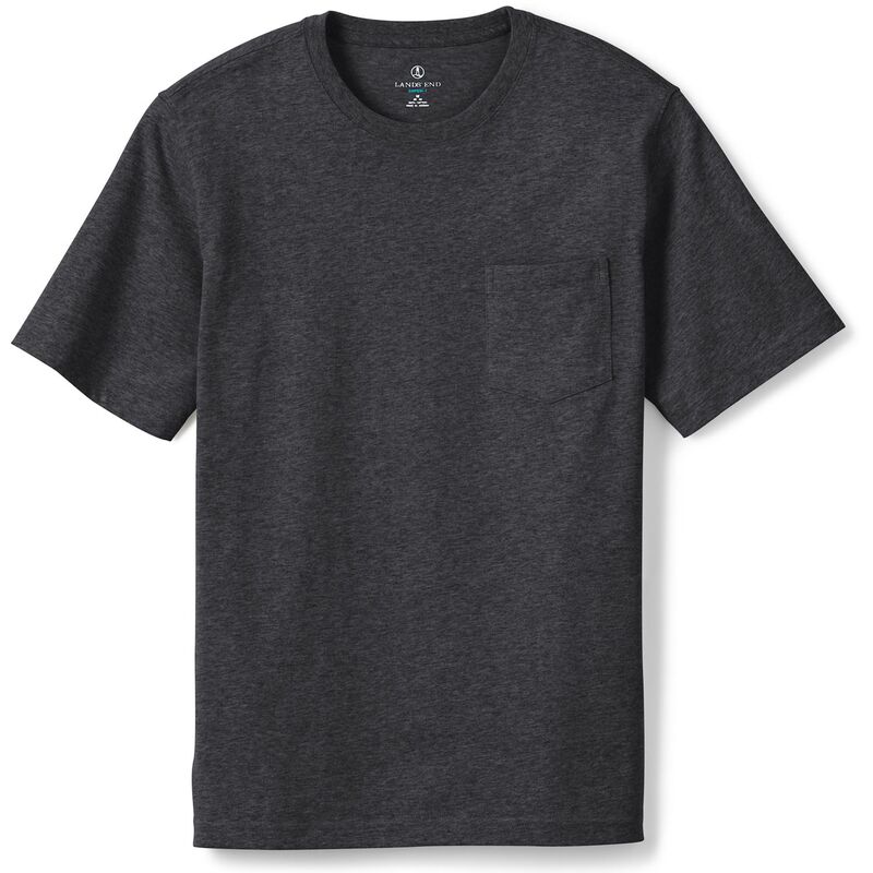 ランズエンド レディース トップス Tシャツ トール Big & Tallands' End Super Pocketee Dark Charcoal Heather チャコール|ReVida 店