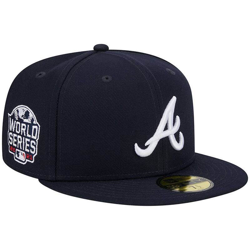 ニューエラ レディース アクセサリー 帽子 Men's New Era Navy Atlanta Braves 2021 World Series Team Color 59FIFTY Fitted Hat Brv Navy ネイビー
