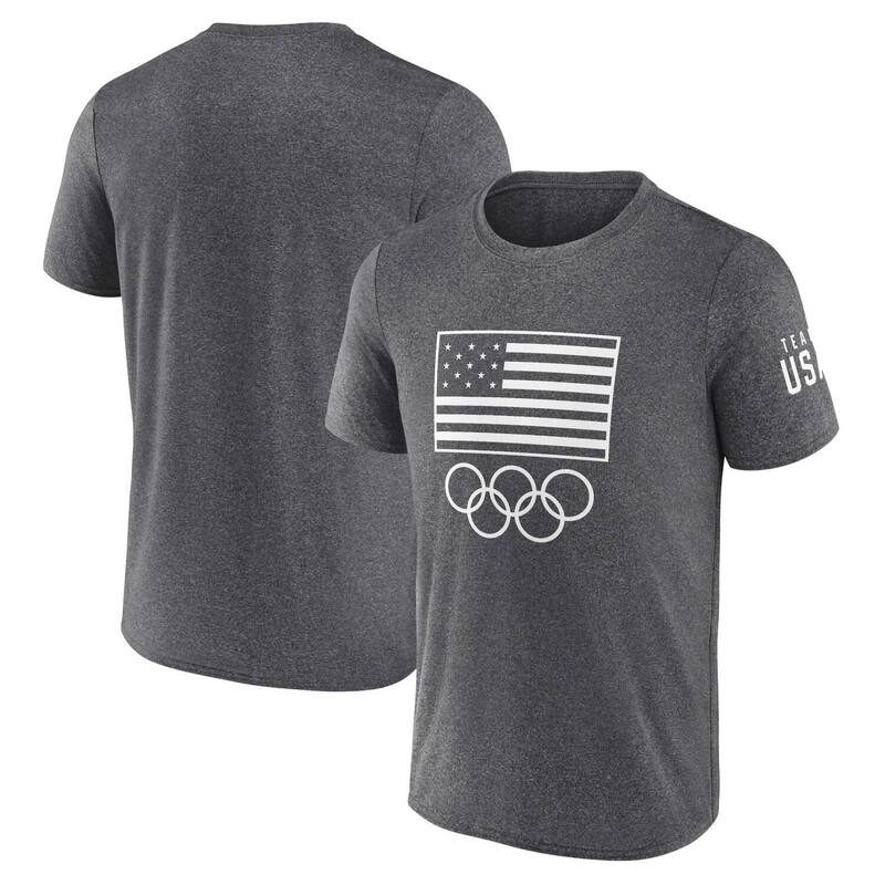 ファナティクス レディース トップス プルオーバー Men\u0027s Fanatics Heather Charcoal Team USA Podium T-Shirt Usa Charco 濃灰色