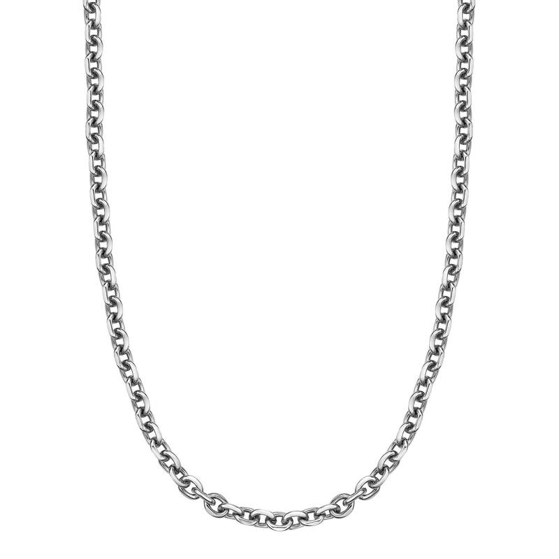リンクス レディース アクセサリー ネックレス・チョーカー・ペンダントトップ Tシャツ レース Men's LYNX Stainlessteel 7 mm Rolo Chainecklace Stainlessteel