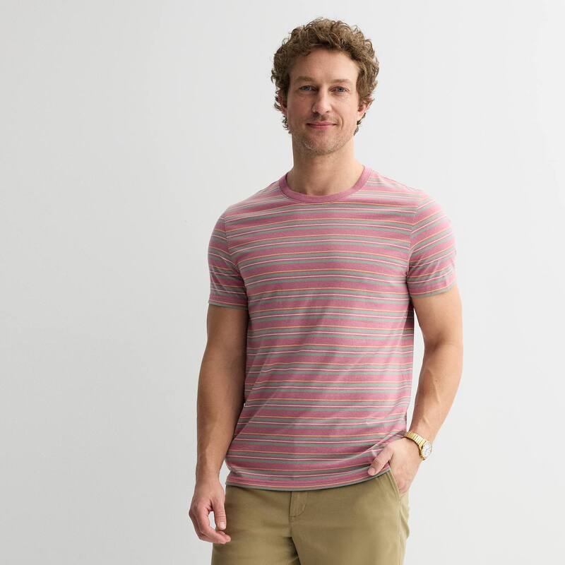 ソノマ レディース トップス Tシャツ Men'sonoma Goods For Life Stripe T-Shirt Coral Stripe コーラル