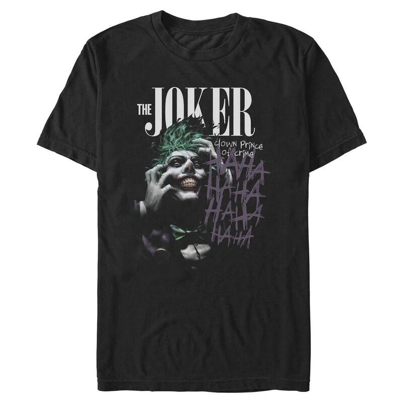 アニメキャラクター レディース トップス Tシャツ グラフィック Licensed Character Men's The Joker Graphic Short Sleeve Tee Black ブラック