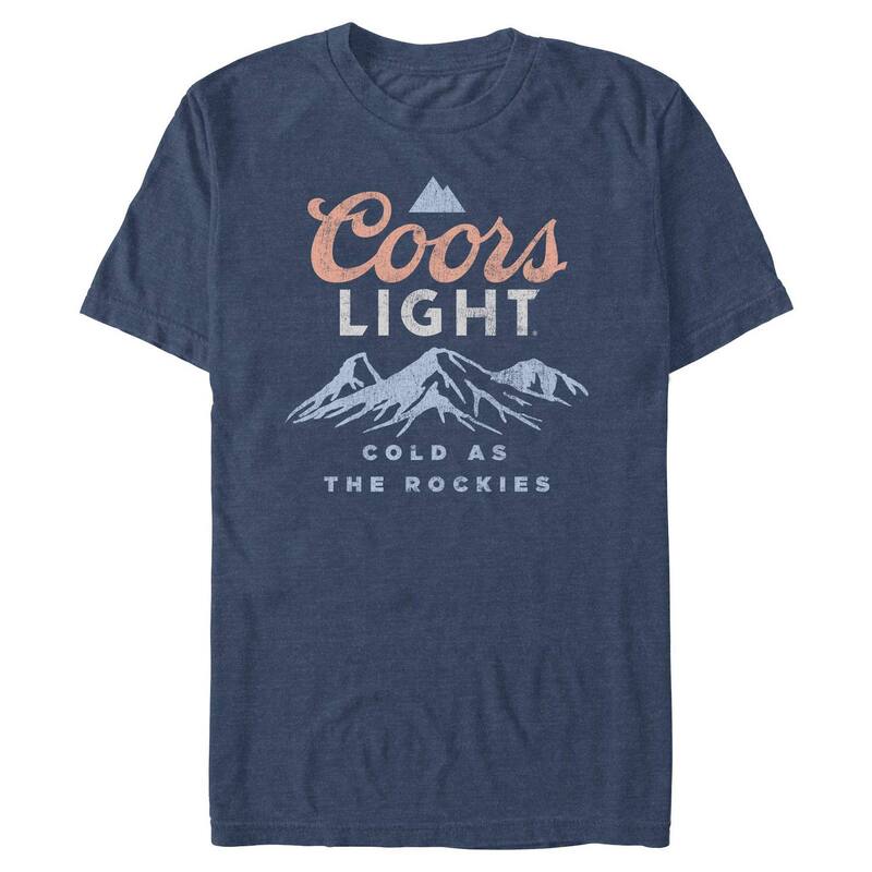 アニメキャラクター レディース トップス Tシャツ グラフィック Licensed Character Men's Coors Light Cold As The Rockies Graphic Tee Navy Heather ヘザー