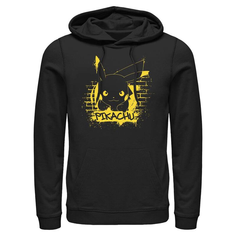アニメ文字記号 レディース トップス プルオーバー パーカー グラフィック Licensed Character Men\u0027s Pokmon Pikachu Graphic Hoodie Black 黒いこと