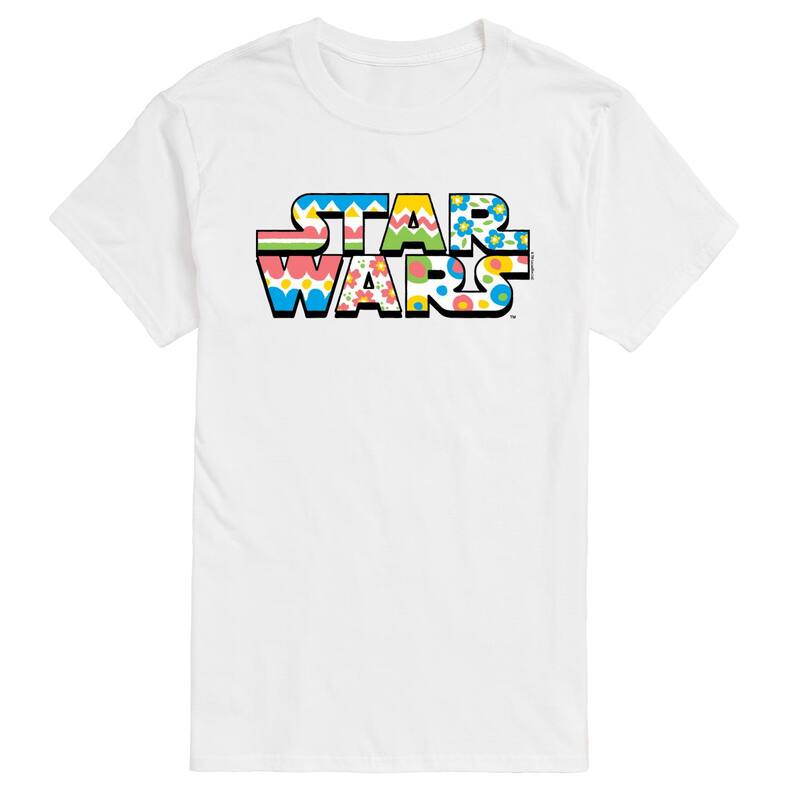 スター ウォーズ レディース トップス Tシャツ トール ロゴ グラフィック Big & Tall Star Wars Easter Egg Logo Graphic Tee White ホワイト