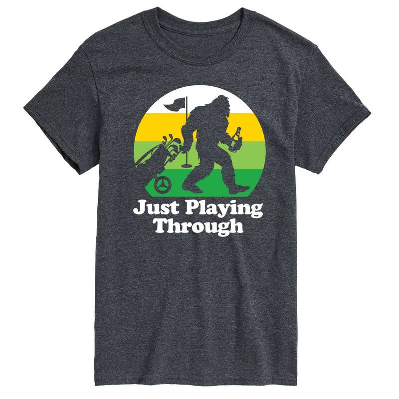 アニメキャラクター レディース トップス Tシャツ トール グラフィック Licensed Character Big & Tall Sasquatch Just Playing Through Graphic Tee Heather Charcoal チャコール