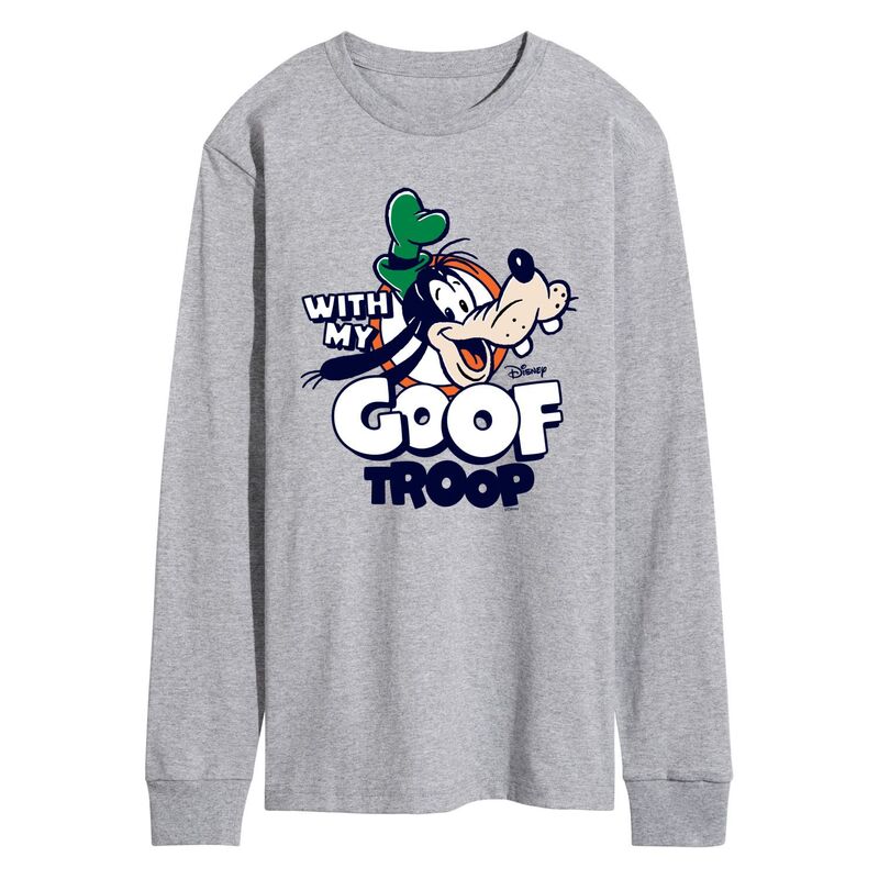 ディズニー レディース トップス Tシャツ グラフィック Men's Disney Goof Troop Long Sleeve Graphic Tee Athletic Heather ヘザー|ReVida 店