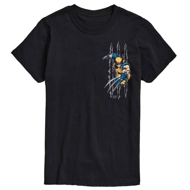 マーベル レディース トップス Tシャツ グラフィック Men's Marvel Wolverine Claw Slash Graphic Tee Black ブラック